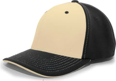 Pacific Headwear 398F M2 Performance Flexfit Cap - Black Vegas Gold - Black Vegas Gold / 6 3/8’’ - 6 7/8’’