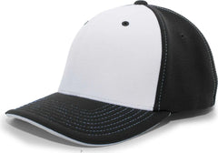 Pacific Headwear 398F M2 Performance Flexfit Cap - Black White - Black White / 6 1/2’’ - 7’’