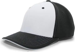 Pacific Headwear 398F M2 Performance Flexfit Cap - Black White