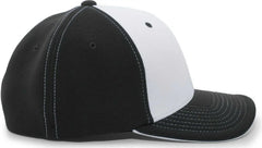 Pacific Headwear 398F M2 Performance Flexfit Cap - Black White