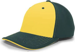 Pacific Headwear 398F M2 Performance Flexfit Cap - Dark Green Gold