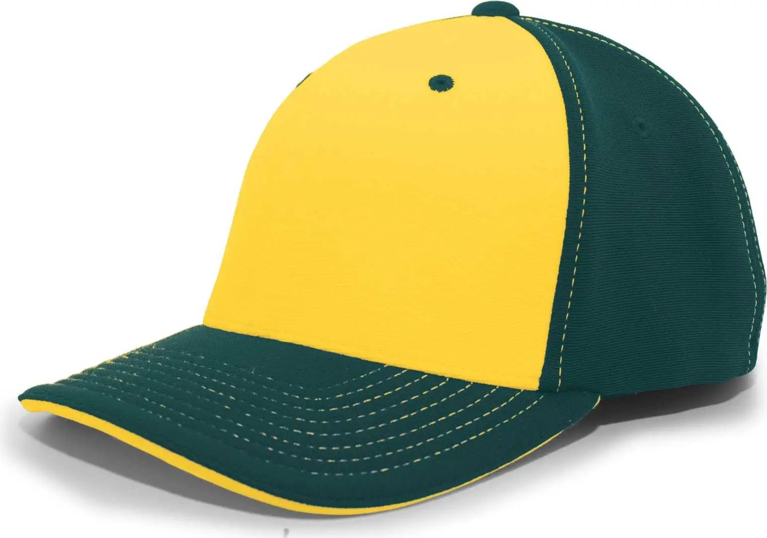 Pacific Headwear 398F M2 Performance Flexfit Cap - Dark Green Gold - Dark Green Gold / 6 3/8’’ - 6 7/8’’