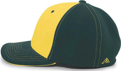 Pacific Headwear 398F M2 Performance Flexfit Cap - Dark Green Gold