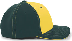 Pacific Headwear 398F M2 Performance Flexfit Cap - Dark Green Gold