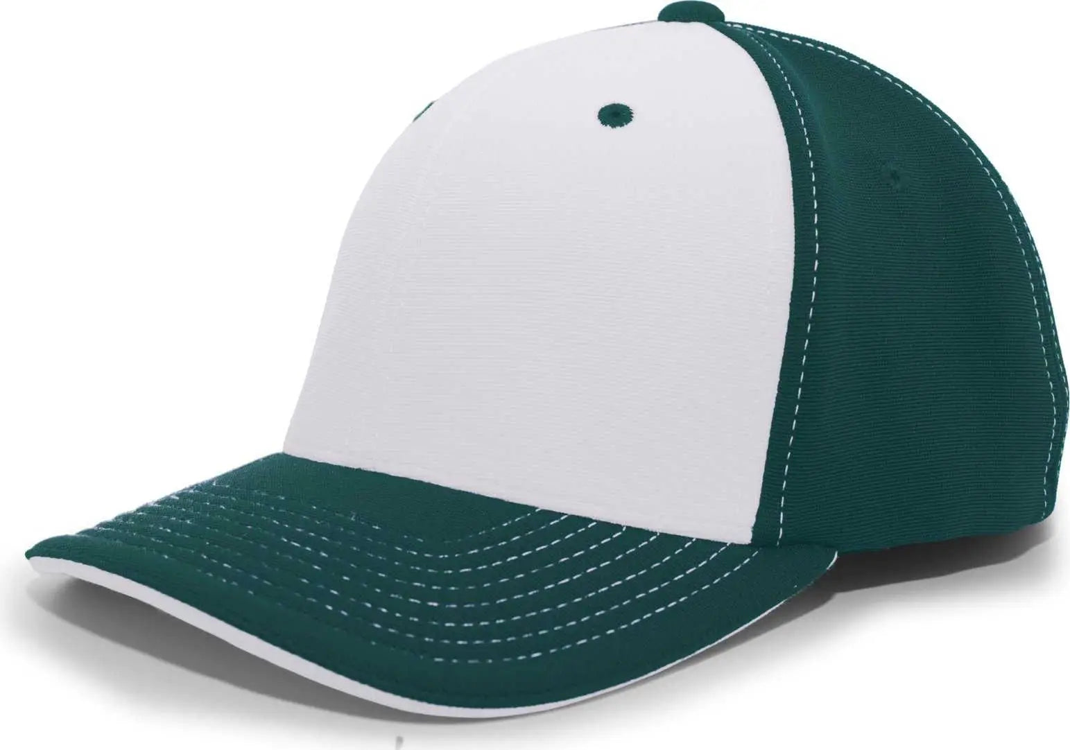 Pacific Headwear 398F M2 Performance Flexfit Cap - Dark Green Silver - Dark Green Silver / 6 3/8’’ - 6 7/8’’
