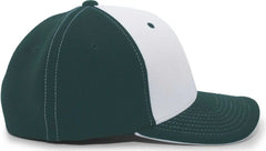 Pacific Headwear 398F M2 Performance Flexfit Cap - Dark Green White