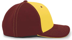 Pacific Headwear 398F M2 Performance Flexfit Cap - Maroon Gold