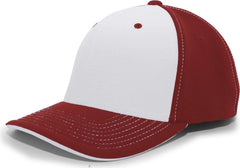 Pacific Headwear 398F M2 Performance Flexfit Cap - Maroon Silver - Maroon Light Gray / 6 1/2’’ - 7’’
