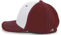 Pacific Headwear 398F M2 Performance Flexfit Cap - Maroon Silver