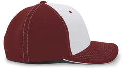 Pacific Headwear 398F M2 Performance Flexfit Cap - Maroon Silver