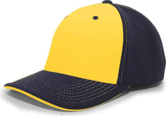 Pacific Headwear 398F M2 Performance Flexfit Cap - Navy Gold - Navy Gold / 6 1/2’’ - 7’’