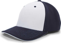 Pacific Headwear 398F M2 Performance Flexfit Cap - Navy White - Navy White / 6 1/2’’ - 7’’