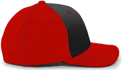 Pacific Headwear 398F M2 Performance Flexfit Cap - Red Black