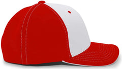 Pacific Headwear 398F M2 Performance Flexfit Cap - Red Silver
