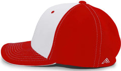 Pacific Headwear 398F M2 Performance Flexfit Cap - Red Silver