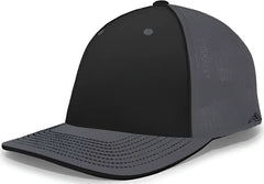 Pacific Headwear 404F Trucker Flexfit Cap - Black Graphite Graphite - Black / 6 1/2’’ 7’’