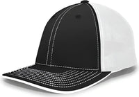 Pacific Headwear 404F Trucker Flexfit Cap - Black White Black - Black White / 6 1/2’’ 7’’