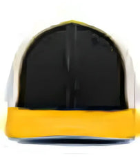 Pacific Headwear 404F Trucker Flexfit Cap - Black White Gold