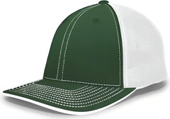 Pacific Headwear 404F Trucker Flexfit Cap - Dark Green White - Forest White / 6 1/2’’ 7’’