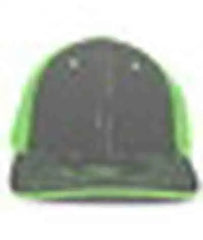 Pacific Headwear 404F Trucker Flexfit Cap - Graphite Neon Green Graphite