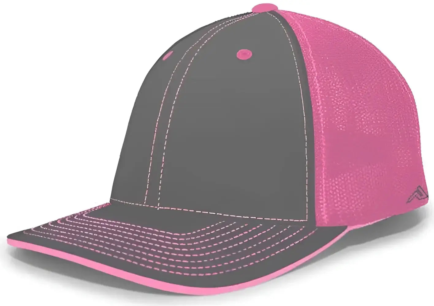 Pacific Headwear 404F Trucker Flexfit Cap - Graphite Pink Graphite - Dark Gray Pink / 6 1/2’’ 7’’