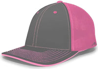 Pacific Headwear 404F Trucker Flexfit Cap - Graphite Pink Graphite - Dark Gray Pink / 6 1/2’’ 7’’