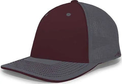 Pacific Headwear 404F Trucker Flexfit Cap - Maroon Graphite Graphite - Maroon / 6 1/2’’ 7’’
