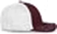 Pacific Headwear 404F Trucker Flexfit Cap - Maroon White