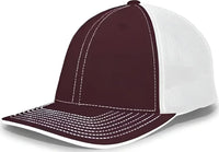 Pacific Headwear 404F Trucker Flexfit Cap - Maroon White - Maroon White / 6 1/2’’ 7’’