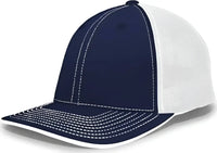 Pacific Headwear 404F Trucker Flexfit Cap - Navy White - Navy White / 6 1/2’’ 7’’