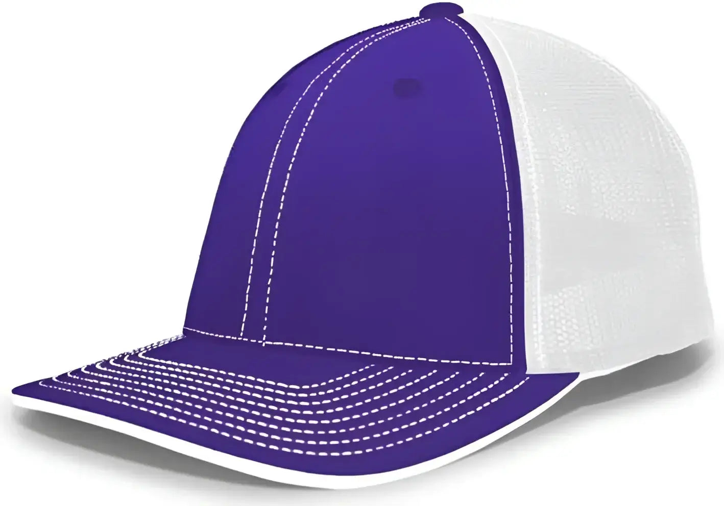 Pacific Headwear 404F Trucker Flexfit Cap - Purple White - Purple White / 6 1/2’’ 7’’