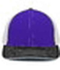 Pacific Headwear 404F Trucker Flexfit Cap - Purple White Black