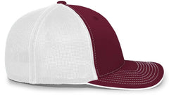 Pacific Headwear 404M Trucker Flexfit Cap - Cardinal White