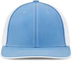 Pacific Headwear 404M Trucker Flexfit Cap - Columbia Blue White