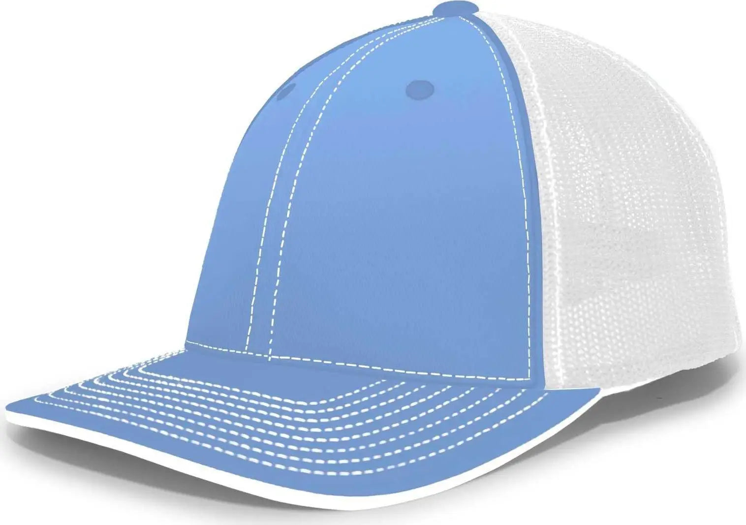 Pacific Headwear 404M Trucker Flexfit Cap - Columbia Blue White - Columbia Blue White / 6 1/2’’ - 7’’