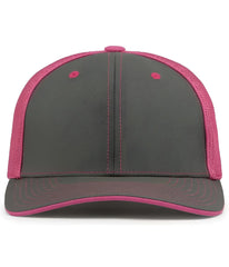 Pacific Headwear 404M Trucker Flexfit Cap - Graphite Pink