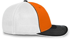 Pacific Headwear 404M Trucker Flexfit Cap - Orange Black