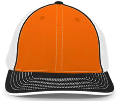 Pacific Headwear 404M Trucker Flexfit Cap - Orange Black