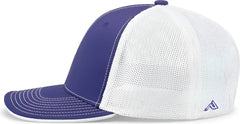 Pacific Headwear 404M Trucker Flexfit Cap - Purple White