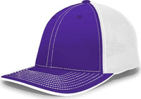 Pacific Headwear 404M Trucker Flexfit Cap - Purple White - Purple White / 6 1/2’’ - 7’’