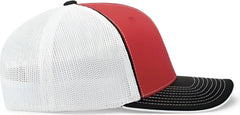 Pacific Headwear 404M Trucker Flexfit Cap - Red Black