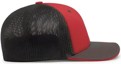 Pacific Headwear 404M Trucker Flexfit Cap - Red Graphite