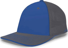 Pacific Headwear 404M Trucker Flexfit Cap - Royal Graphite - Royal Dark Gray / 6 1/2’’ - 7’’