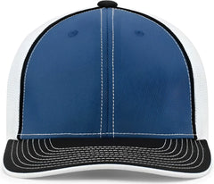 Pacific Headwear 404M Trucker Flexfit Cap - Royal White Black