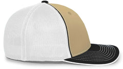Pacific Headwear 404M Trucker Flexfit Cap - Vegas Gold Black