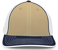 Pacific Headwear 404M Trucker Flexfit Cap - Vegas Gold Navy