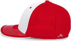 Pacific Headwear 404M Trucker Flexfit Cap - White Red