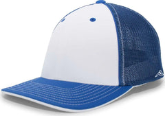 Pacific Headwear 404M Trucker Flexfit Cap - White Royal - White Royal / 6 1/2’’ - 7’’