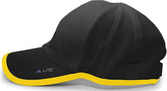 Pacific Headwear 410L Active Cap Hook-and-Loop Cap - Black Gold - Black Gold / 7’’ - 7 7/8’’