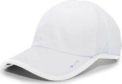 Pacific Headwear 410L Active Cap Hook-and-Loop Cap - White White - White White / 7’’ - 7 7/8’’